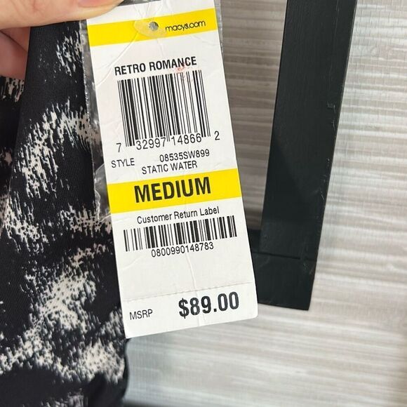 INC iinternational concepts black and beige animal print ruched dress with bead - Picture 2 of 6